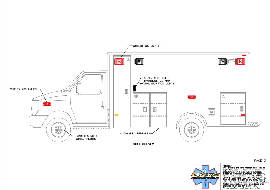 PL Custom Emergency Vehicles Ford Medallion Drawing
